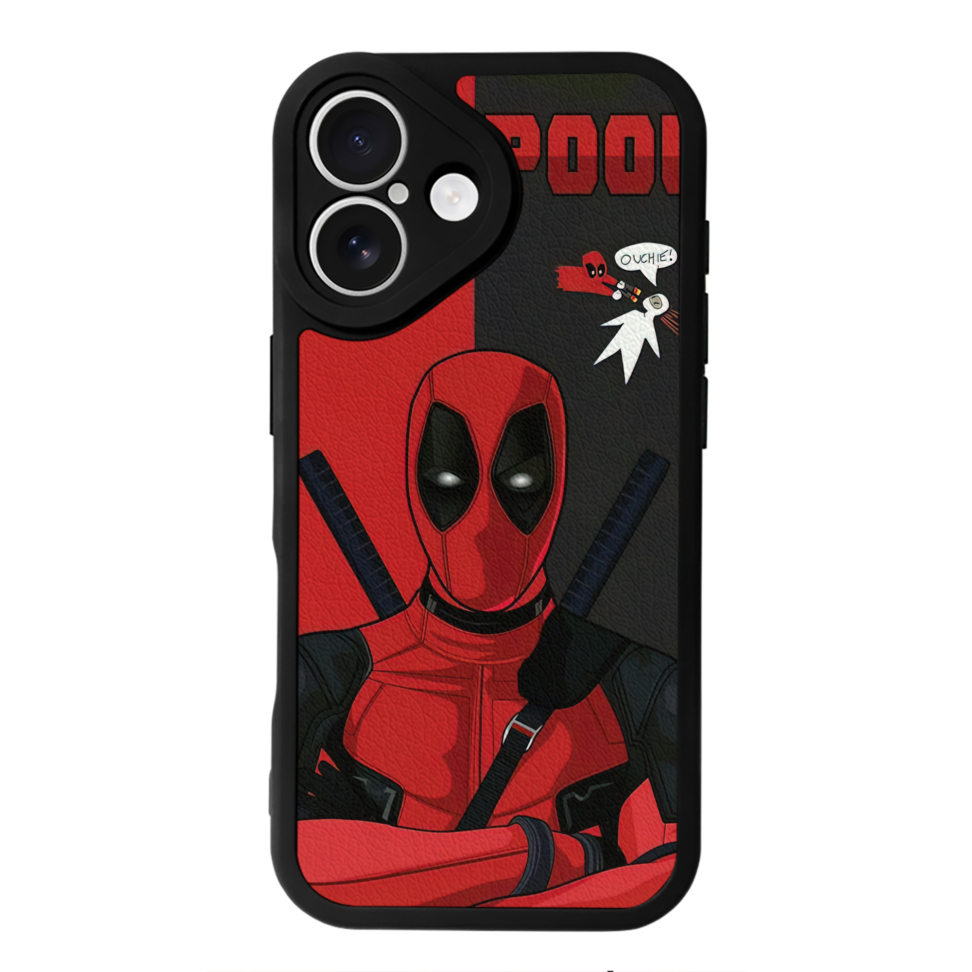 （画像用） Deadpool デッドプール 【iPhone 16シリーズ対応】シリコンスマホケース（レザー調） 材質：シリコン